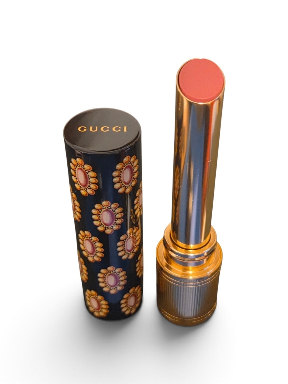 Gucci Rouge De Beaute Brilliant Lipstick "Sally Soft Honey" - Full Size NIB